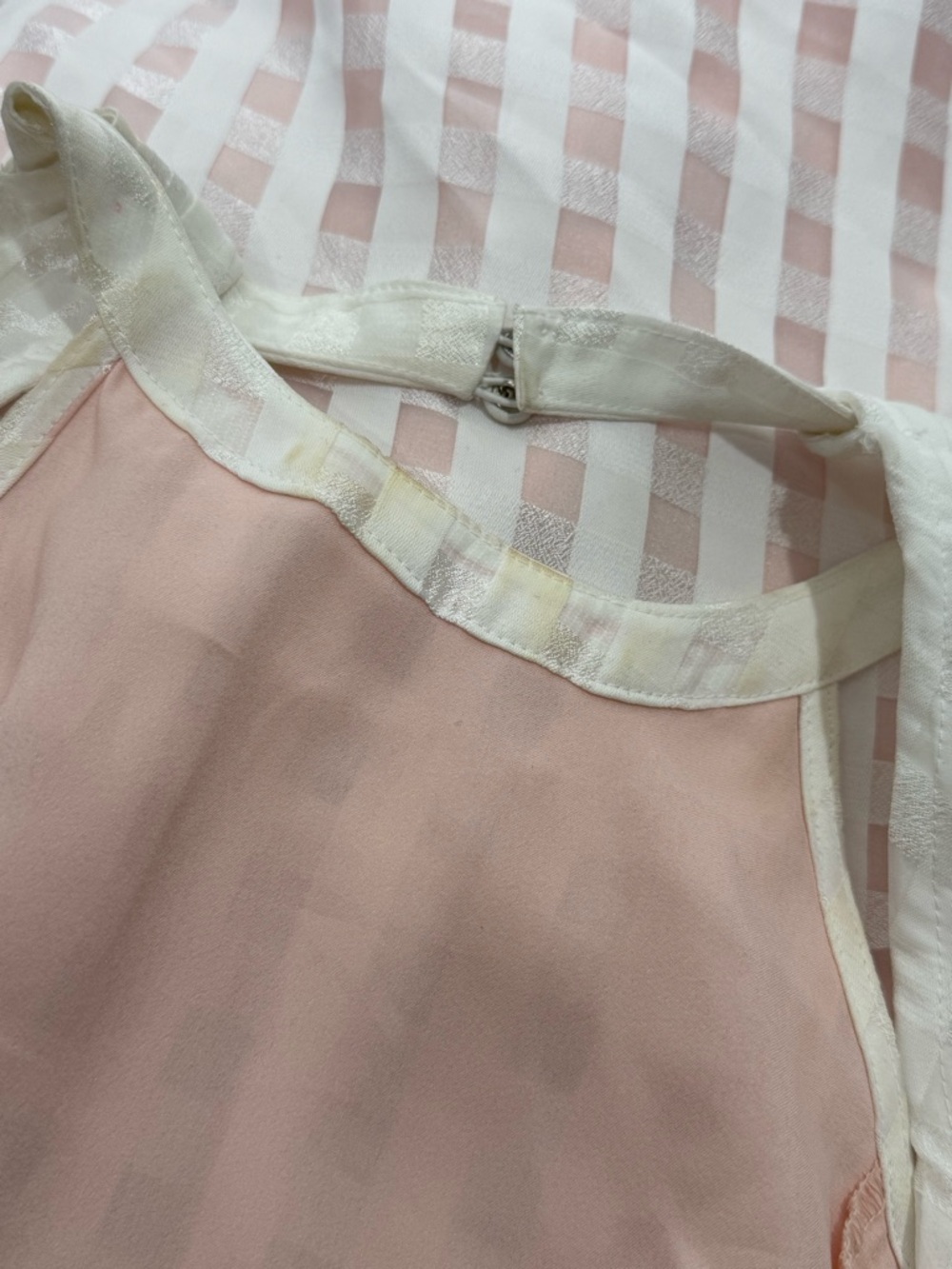 Lovers & Friends Gingham Checkered Halter Open Back Mini A-Line Dress, size S - Picture 5 of 6